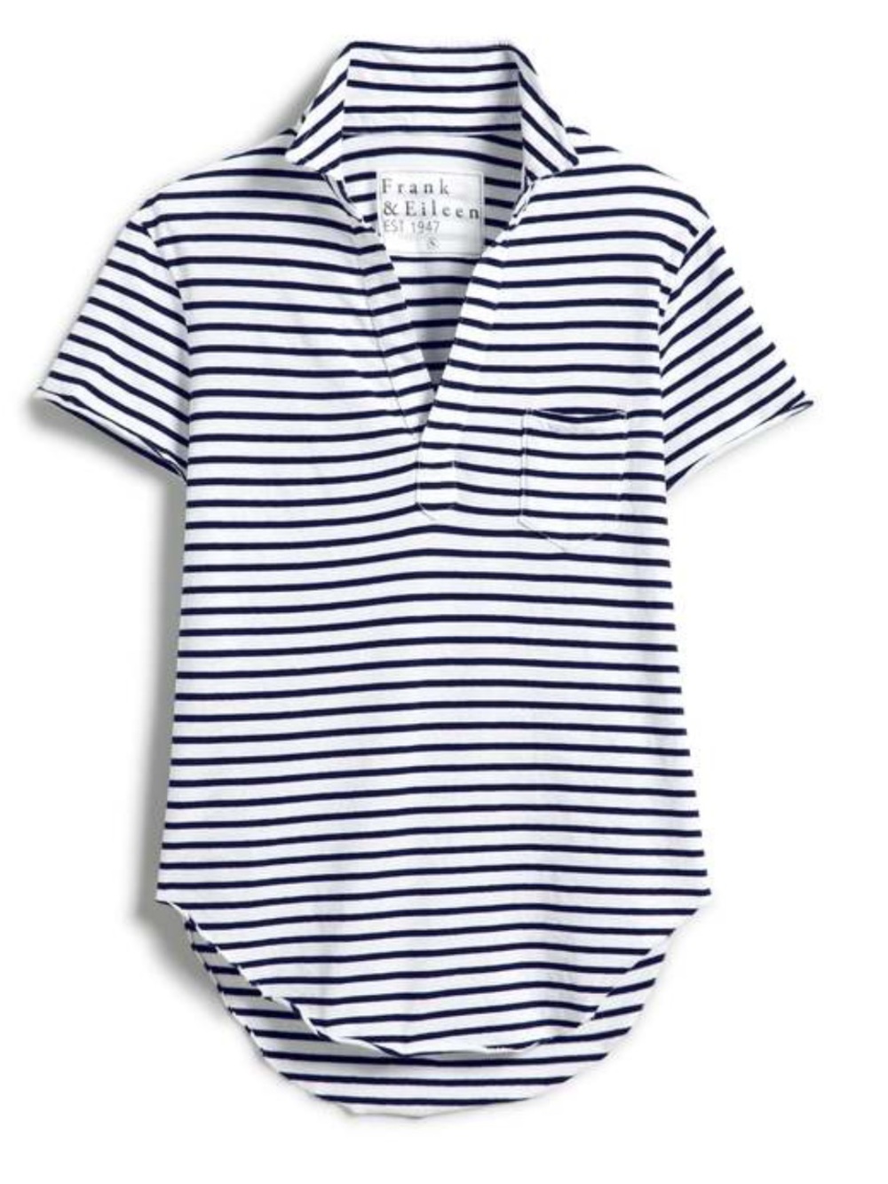 Frank & Eileen Black and White Striped Shirt